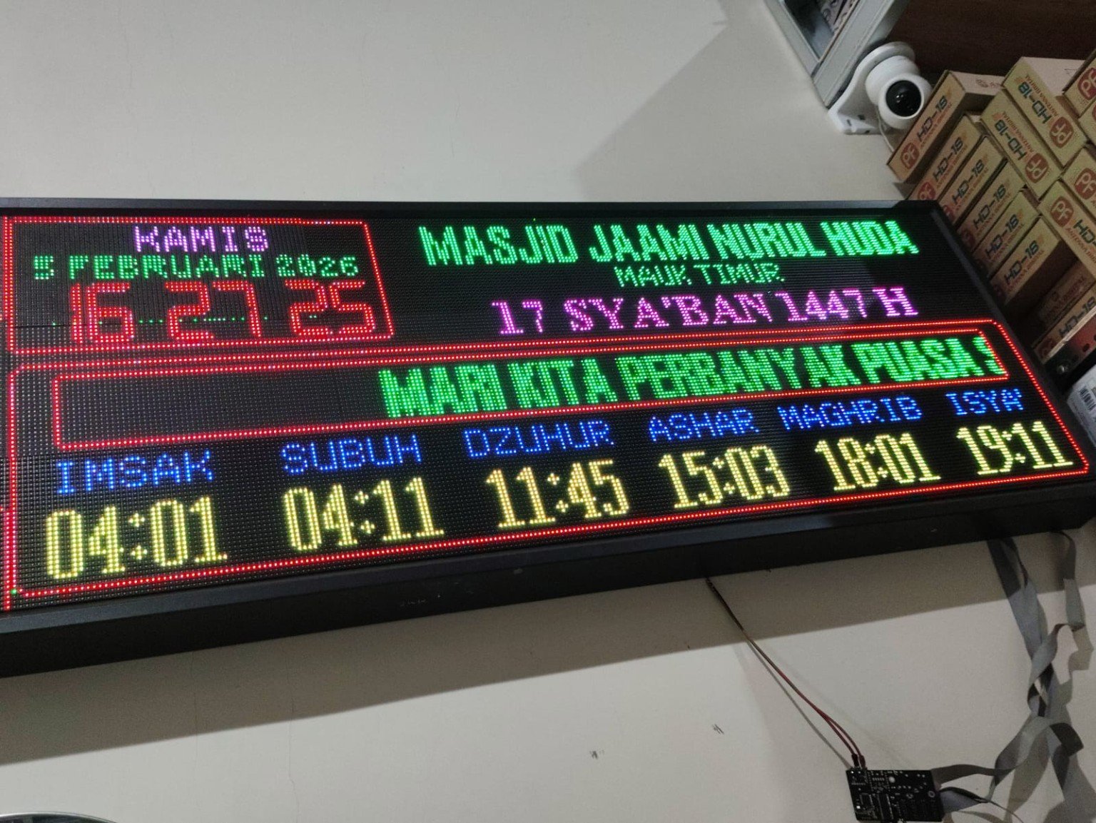 Jadwal Sholat Full Colour / RGB P10